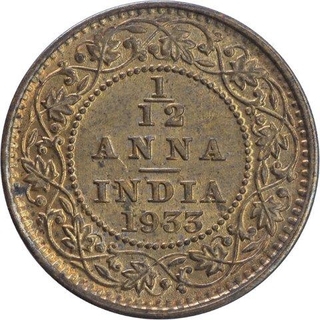 Bronze One Twelth Anna Coin of King George V of Calcutta Mint of 1933.