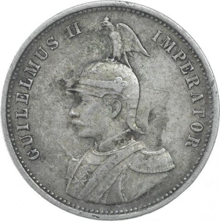 Silver One Rupie Coin of Guilelums II Imperator of German East Africa.