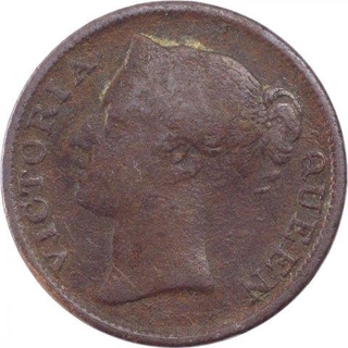 Copper Half Cent Coin of Victoria Queen of United Kingdom.