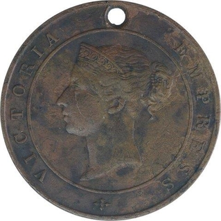 Copper Medal of Victoria Empress of British India.