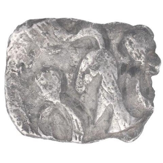 Punch Marked Silver Half Karshapana Coin of Surasena Janapada.