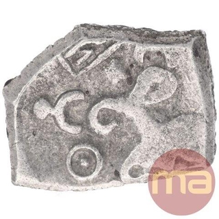 Silver Quarter Karshapana Coin of Saurashtra Janapada.