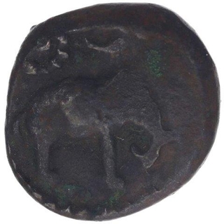 Billon Coin of Damasena of Western Kshatrapas.