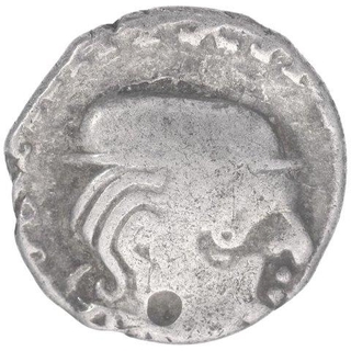 Silver Drachma Coin of Visvasena of Western Kshatrapas.