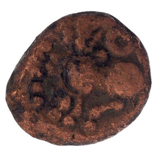 Copper Kasu Coin of Devaraya I of Sangama Dynasty of Vijayanagara Empire.