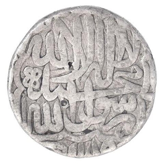 Silver One Rupee Coin of Akbar of Kalima Type.