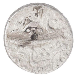 Silver One Rupee Coin of Jahangir of Lahore Mint.