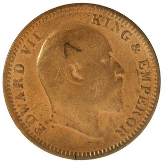 Copper Quarter Anna Coin of Jaswant Singh of Sailana State.