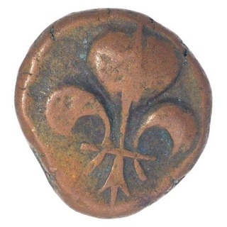 Copper Doudou Coin of Pondicherry Mint of India French.