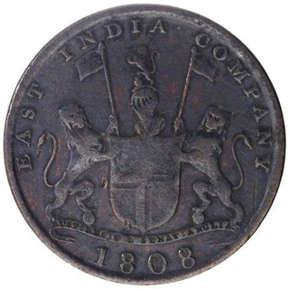 Copper Ten Cash Coin of Madras Presidency.