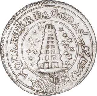 Rare Silver Quarter Pagoda Coin of Madras Presidency.