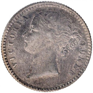 Silver Quarter Rupee Coin of Victoria Queen of 1840.