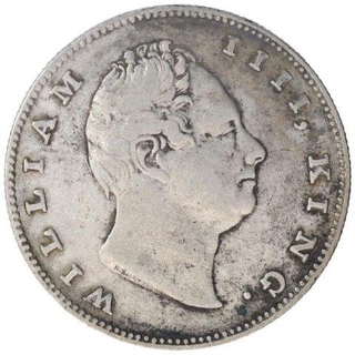 Silver One Rupee Coin of King William IIII of Calcutta Mint of 1835.