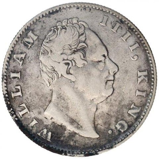 Silver One Rupee Coin of King William IIII of Calcutta Mint of 1835.