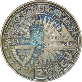 Cupro Nickel Two and half Escudos of D Joao II of Portugal.