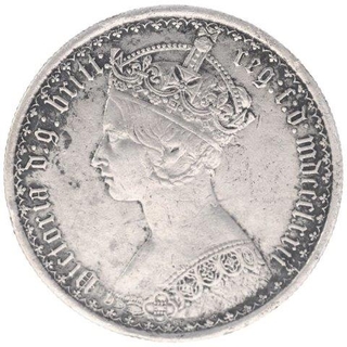 Silver Florin Coin of Victoria of Great Britain.