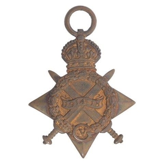 Bronze First World War Medal of British and Imperial Forces.