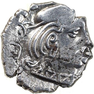 Silver One Drachma Coin of Bhatradaman of Western Kshatrapas.