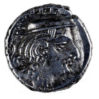 Silver One Drachma Coin of Bhatradaman of Western Kshatrapas.