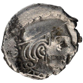 Silver Drachma Coin of Rudrasena II of Western Kshtrapas.