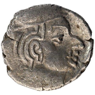 Silver Drachma Coin of Bhatradaman of Western Kshtrapas.