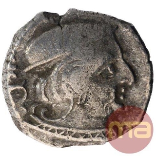 Silver Drachma Coin of Yashodaman II of Western Kshatrapas.