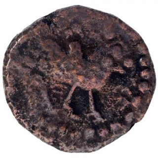 Copper Kasu Coin of Devaraya I of Vijayanagar Empire.