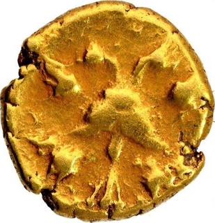 Gold Half Varaha Coin of Achyutharaya of Vijayanagara Empire.