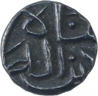 Silver One Sixth Tanka Coin of Muhammad Shah I of Bahmani Sultanate.