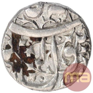 Silver Half Rupee Coin of Jahangir of Ahmadnagar Mint.