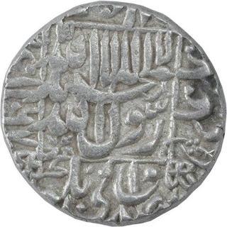 Silver One Rupee Coin of Shahjahan of Surat Mint.