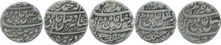 Silver One Rupee Coins of Azimabad Mint of Bengal Presidency.