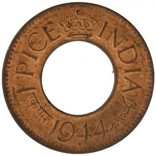 Bronze One Pice Coin of King George VI of Bombay Mint of 1944.