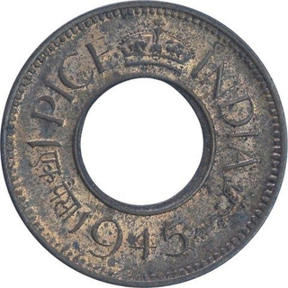 Bronze One Pice Coin of King George VI of Calcutta Mint of 1945.