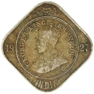 Copper Nickel Two Annas Coin of King George V of Bombay Mint of 1927.