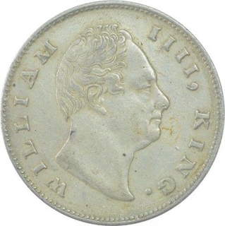 Silver One Rupee Coin of King William IIII of Calcutta Mint of 1835.