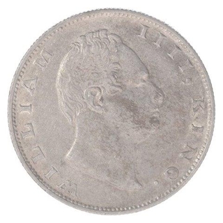 Silver One Rupee Coin of King William IIII of Bombay Mint of 1835.