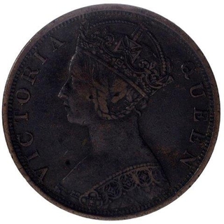 Copper One Cent of Queen Victoria of Hong-Kong.