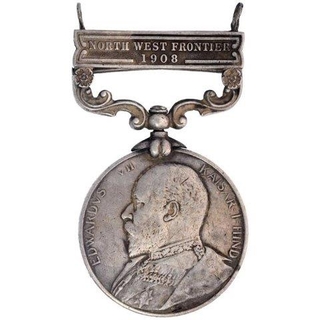 Indian General Service Silver Medal of King Edward VII.