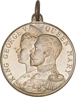 Medallion of Coronation of King George V and Queen Mary.