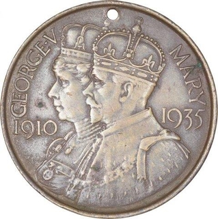 Medallion of  Silver Jubilee of King George V & Queen Mary.