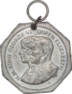 Medallion of King George VI And Queen Elizabeth Coronation of 1937.