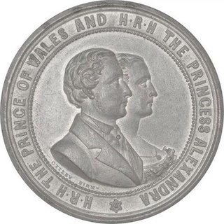 Medallion of Marriage of the Prince of Wales and Princess Alexandra 1863.