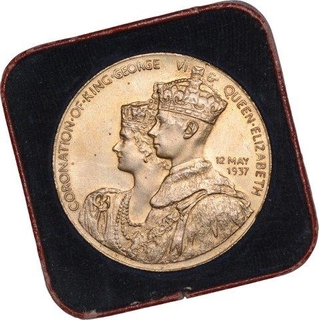 Medallion of Coronation of King George VI & Queen Elizabeth of United Kingdom.