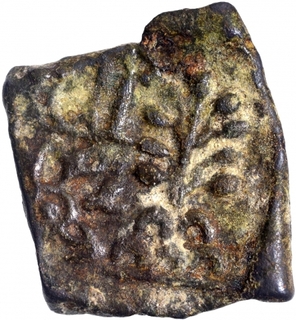 Copper Square Coin of Ujjaini Region.