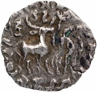 Silver Drachma Coin of Amoghbuti of Kuninda Dynasty.