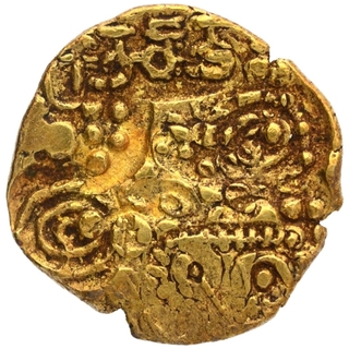 Gold Punch Marked Gadyana Coin of Bijjala of Kalachuries of Kalyana.