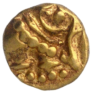 Gold Gajapati Fanam Coin of Western Ganga Dynasty.