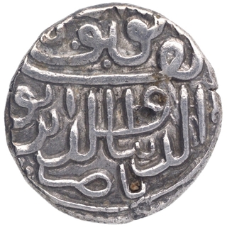 Silver Tanka Coin of Nasir ud din Mahmud Shah III of Gujarat Sultanate.