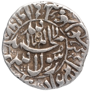 Silver One Rupee Coin of Shahjahan of Surat Mint.